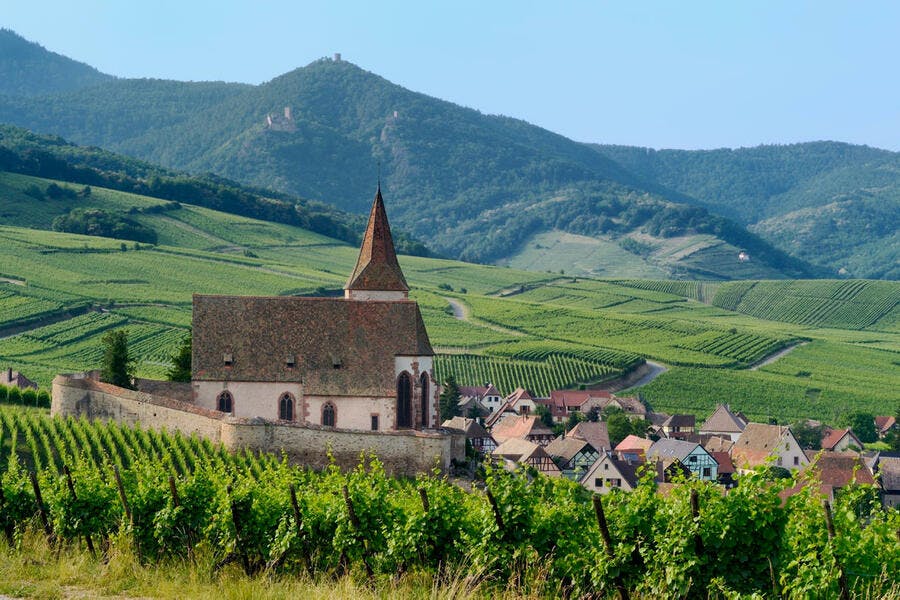 Le village d'Hunawihr, en Alsace 