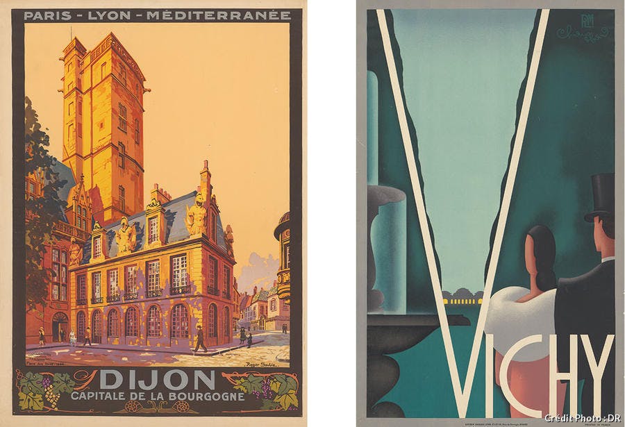 Affiches Dijon et Vichy 
