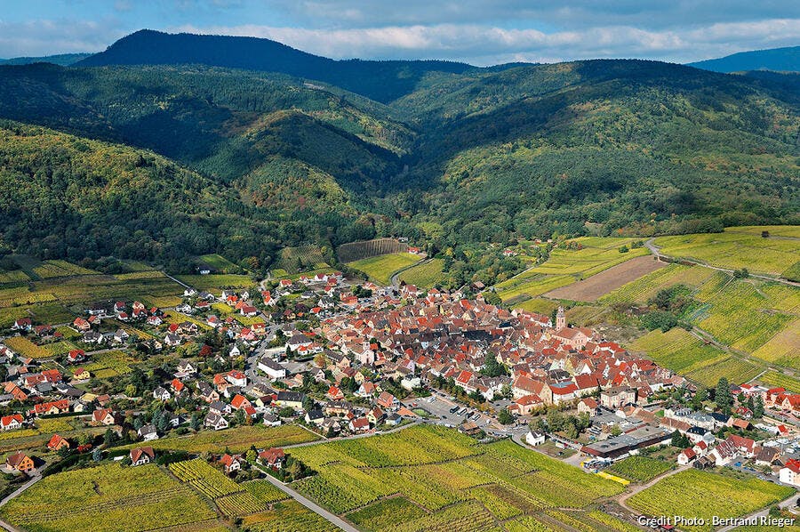 Vue aérienne du village 