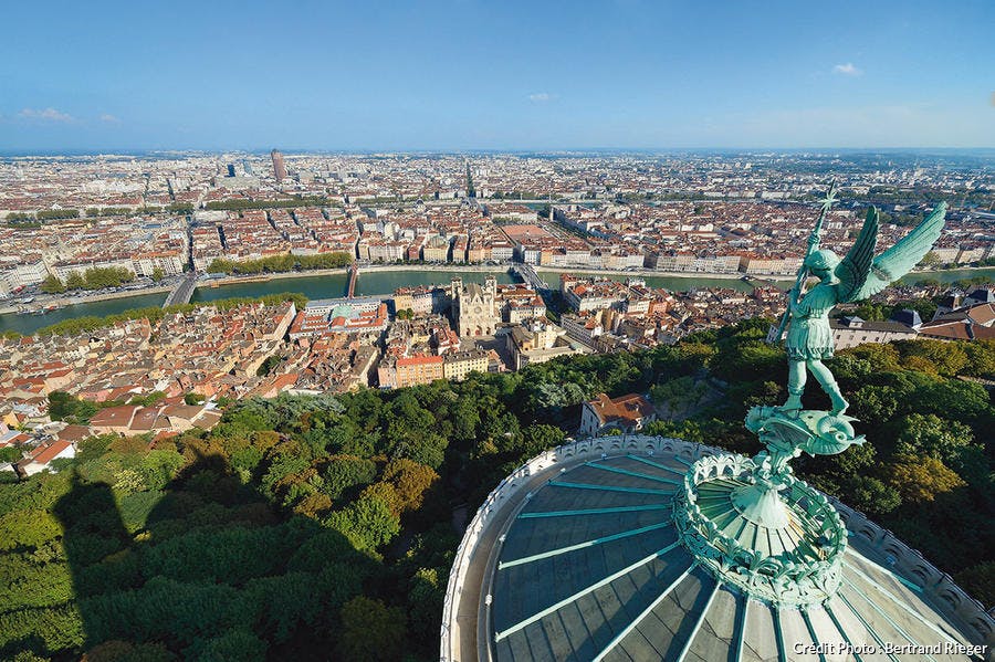 Panoramique de la ville de Lyon 