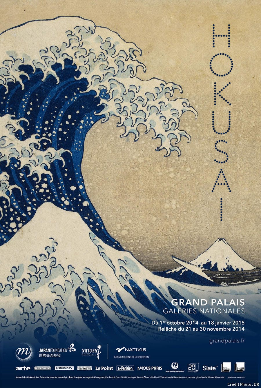 Affiche expo Hokusai 