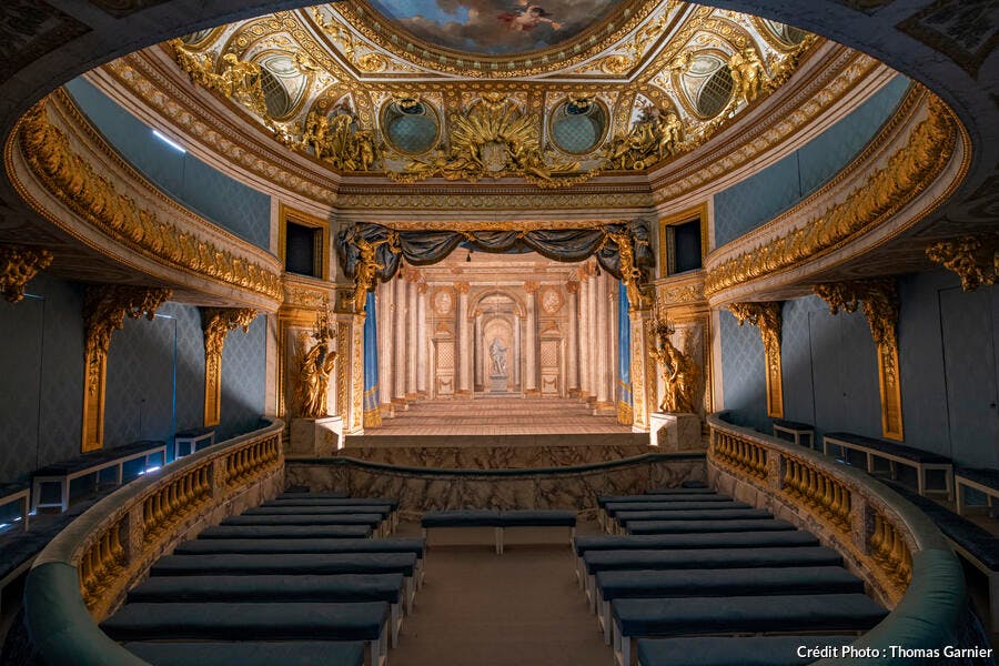 Le théâtre privé de Marie-Antoinette du château de Versailles dans les Yvelines 