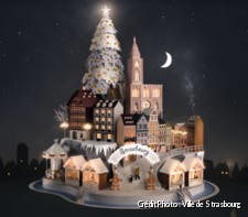 Maquette du marché de Noël de Strasbourg
